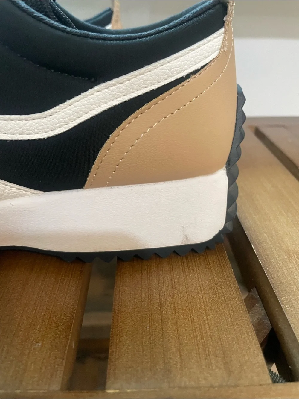 Dolce Vita Chunky Black, White & Tan Sneakers